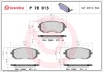 BREMBO Sada brzdových platničiek kotúčovej brzdy BREMBO P 78 013X (P 78 013X)