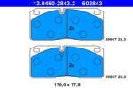 ATE Sada brzdových platničiek kotúčovej brzdy ATE 13.0460-2843.2 (13.0460-2843.2)