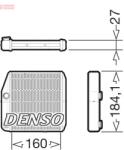 DENSO Výmenník tepla vnútorného kúrenia DENSO DRR09076 (DRR09076)