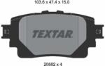 TEXTAR Sada brzdových platničiek kotúčovej brzdy TEXTAR 2058201 (2058201)