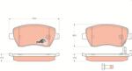 TRW Sada brzdových platničiek kotúčovej brzdy TRW GDB3396 (GDB3396)