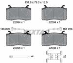 TEXTAR Sada brzdových platničiek kotúčovej brzdy TEXTAR 2209401 (2209401)