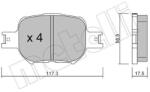 METELLI Sada brzdových platničiek kotúčovej brzdy METELLI 22-0614-0 (22-0614-0)