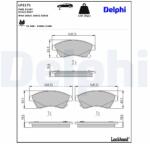 DELPHI Sada brzdových platničiek kotúčovej brzdy DELPHI LP2171 (LP2171)