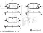 BLUE PRINT Sada brzdových platničiek kotúčovej brzdy BLUE PRINT ADBP420204 (ADBP420204)