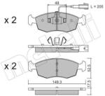 METELLI Sada brzdových platničiek kotúčovej brzdy METELLI 22-0274-4 (22-0274-4)