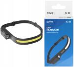 SAVIO FL-02 LED-es fejlámpa, újratölthető, 3W, IPX4, fekete (FL-02)