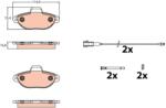 TRW Sada brzdových platničiek kotúčovej brzdy TRW GDB2141 (GDB2141)