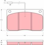 TRW Sada brzdových platničiek kotúčovej brzdy TRW GDB443 (GDB443)