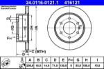 ATE Brzdový kotúč ATE 24.0116-0121.1 (24.0116-0121.1)