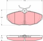 TRW Sada brzdových platničiek kotúčovej brzdy TRW GDB1511 (GDB1511)
