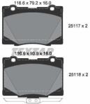 TEXTAR Sada brzdových platničiek kotúčovej brzdy TEXTAR 2511701 (2511701)