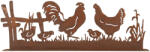 Clayre & Eef Decoratiune Gaini si Puisori metal maro 41x5x14 cm (6Y5778deco)