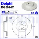 DELPHI Brzdový kotúč DELPHI BG5074C (BG5074C)