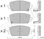 METELLI Sada brzdových platničiek kotúčovej brzdy METELLI 22-1303-0 (22-1303-0)
