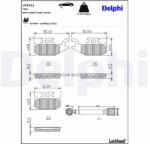 DELPHI Sada brzdových platničiek kotúčovej brzdy DELPHI LP3191 (LP3191)