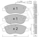 METELLI Sada brzdových platničiek kotúčovej brzdy METELLI 22-0577-0 (22-0577-0)