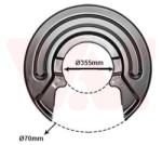 VAN WEZEL Ochranný plech proti rozstreku, Brzdový kotúč VAN WEZEL 5897373 (5897373)