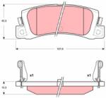 TRW Sada brzdových platničiek kotúčovej brzdy TRW GDB3329 (GDB3329)