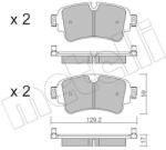 METELLI Sada brzdových platničiek kotúčovej brzdy METELLI 22-1129-0 (22-1129-0)