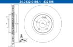 ATE Brzdový kotúč ATE 24.0132-0186.1 (24.0132-0186.1)