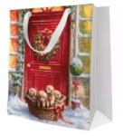 Paw Ajándék Táska Kiskutyás Kosár Mintával, Nagy Méret