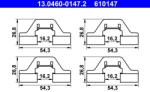 ATE Súprava príslušenstva, obloženie kotúčovej brzdy ATE 13.0460-0147.2 (13.0460-0147.2)