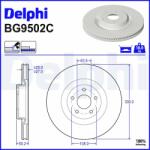 DELPHI Brzdový kotúč DELPHI BG9502C (BG9502C)