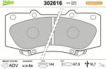 VALEO Sada brzdových platničiek kotúčovej brzdy VALEO 302616 (302616)