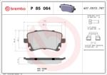BREMBO Sada brzdových platničiek kotúčovej brzdy BREMBO P 85 064 (P 85 064)