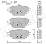 METELLI Sada brzdových platničiek kotúčovej brzdy METELLI 22-1352-1 (22-1352-1)