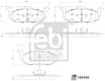 Febi Bilstein Sada brzdových platničiek kotúčovej brzdy FEBI BILSTEIN 184440 (184440)
