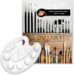 Loveart 15 db-os ecsetkészlet paletta, ecsetek paletta (Produkt)