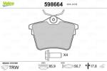 VALEO Sada brzdových platničiek kotúčovej brzdy VALEO 598664 (598664)