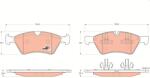 TRW Sada brzdových platničiek kotúčovej brzdy TRW GDB1642 (GDB1642)