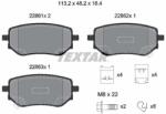 TEXTAR Sada brzdových platničiek kotúčovej brzdy TEXTAR 2286101 (2286101)