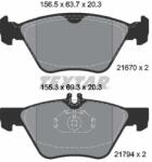 TEXTAR Sada brzdových platničiek kotúčovej brzdy TEXTAR 2167001 (2167001)