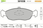 VALEO Sada brzdových platničiek kotúčovej brzdy VALEO 301038 (301038)
