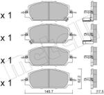 METELLI Sada brzdových platničiek kotúčovej brzdy METELLI 22-1153-0 (22-1153-0)