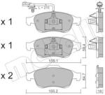 METELLI Sada brzdových platničiek kotúčovej brzdy METELLI 22-0817-3 (22-0817-3)