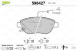 VALEO Sada brzdových platničiek kotúčovej brzdy VALEO 598427 (598427)