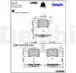 DELPHI Sada brzdových platničiek kotúčovej brzdy DELPHI LP3727 (LP3727)