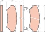 TRW Sada brzdových platničiek kotúčovej brzdy TRW GDB3436 (GDB3436)