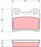 TRW Sada brzdových platničiek kotúčovej brzdy TRW GDB1639 (GDB1639)