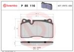 BREMBO Sada brzdových platničiek kotúčovej brzdy BREMBO P 85 116 (P 85 116)