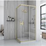 Rea Cabina de dus Rea City cu cadita neagra 80x80 cm auriu periat (KPL-K6447)