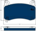 TRW Sada brzdových platničiek kotúčovej brzdy TRW GDB2555BTE (GDB2555BTE)