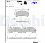DELPHI Sada brzdových platničiek kotúčovej brzdy DELPHI LP3820 (LP3820)