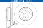 ATE Brzdový kotúč ATE 24.0124-0274.2 (24.0124-0274.2)