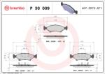BREMBO Sada brzdových platničiek kotúčovej brzdy BREMBO P 30 009 (P 30 009)